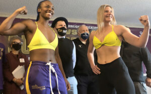 Claressa Shields & Marie-Eve Dicaire Weigh-In Ahead of Tomorrow | Boxen247.com