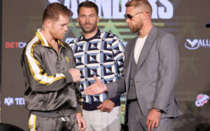 Canelo & Billy Joe Saunders Meet at the Final Press Conference | Boxen247.com