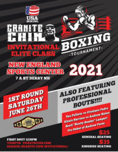 Granite Chin Invitational matches announced for Pro-Am card June 26 | Boxen247.com