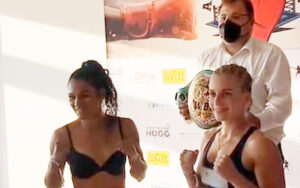 Tina Rupprecht & Katia Gutiérrez weigh-in in Königsbrunn, Germany | Boxen247.com (Kristian von Sponneck)