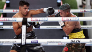 Aqib Fiaz defeats Spain's Kevin Baldospino at Fight Camp in England | Boxien247.com (Kristian von Sponneck)
