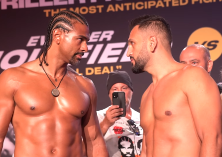 David Haye, Joe Fournier, Jono Carroll & Andy Vences Triller weights | Boxen247.com (Kristian von Sponneck)