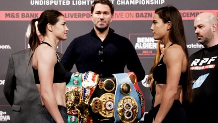 Katie Taylor & Firuza Sharipova weigh-in ahead of tomorrow | Boxen247.com (Kristian von Sponneck)